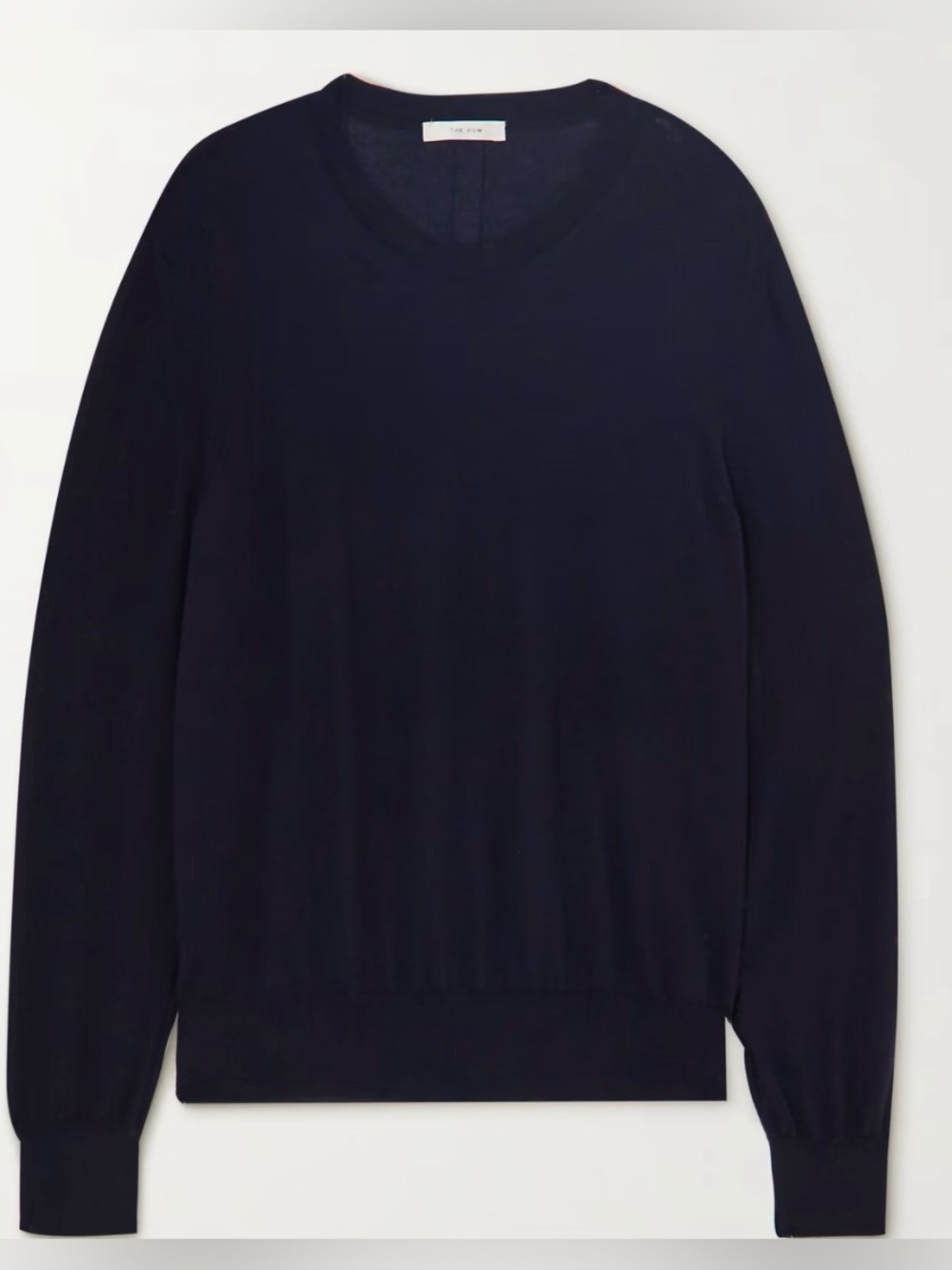 The Row Women’s Cashmere Crewneck In Dark Navy - Picture 8 of 8